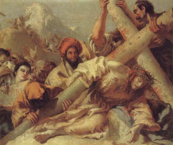 Giandomenico Tiepolo Christ Falls on the Road to Calvary Spain oil painting art